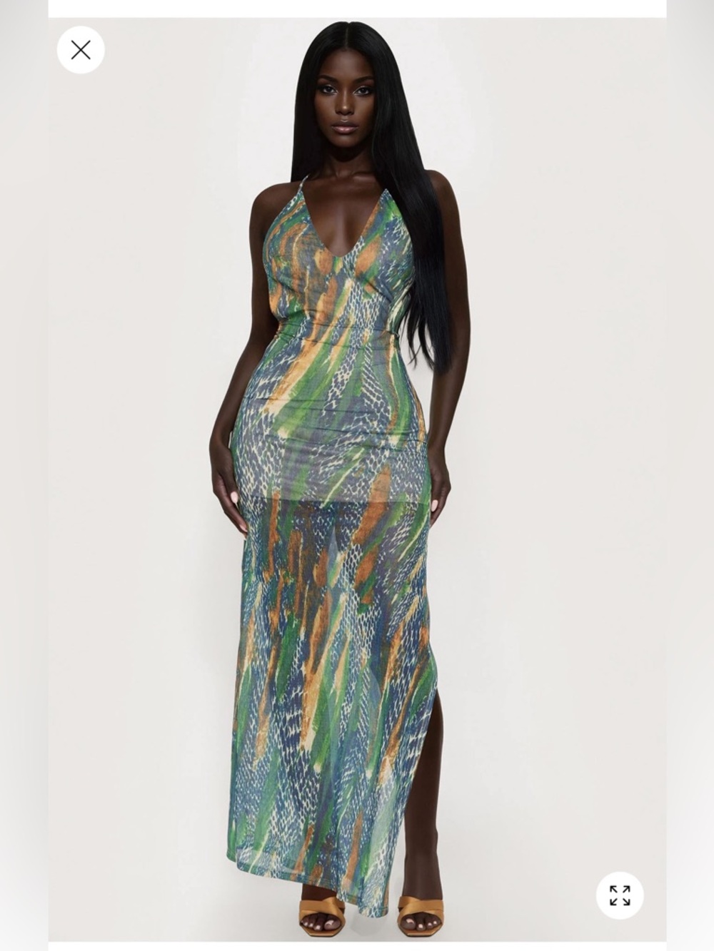 Fashion nova backless maxi dress